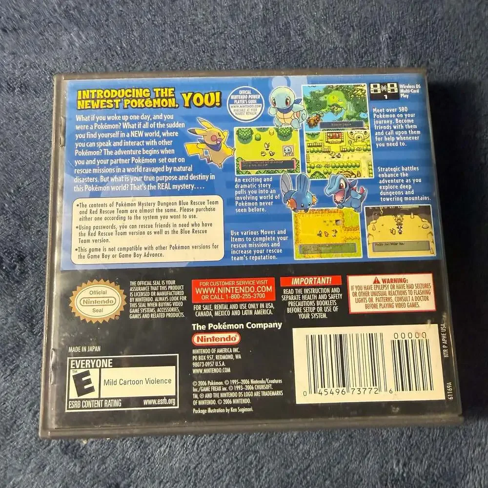 Pokémon Mystery Dungeon: Blue Rescue Team - Nintendo DS Game with Case andManual
